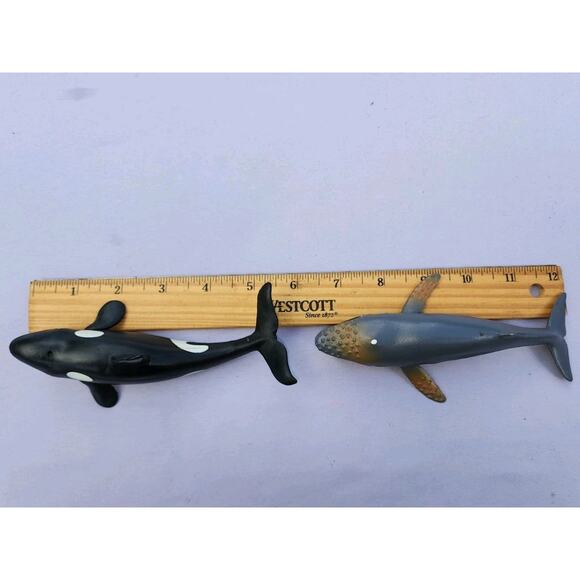 Lot of 5 Ocean Sea Animals Orca Humpback Whale Great White Shark Dolphin 2-7" - Picture 6 of 7